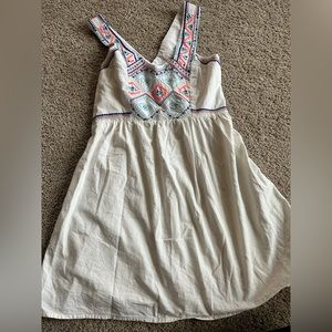 American Eagle White Embroidered Dress